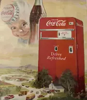 Vintage Coca Cola 1950 Magazine Page Ad/Sprite Boy, Coca-Cola Bottle Cap Hat