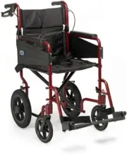 Escape Wheelchair, Transit Attendant Propelled, Standard, Ruby Red