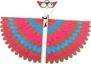 FRCOLOR Owl Wings Costume Set Felt Bird Dress Up Cape Soft Cozy Owl Cosplay for Halloween Easy to Wear Clean Bird Costume for Fun Performances