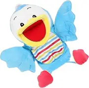 Cartoon Duck Hand Puppet with Movable Mouth Interactive Plush for Storytelling Soft Animal Puppet for Enhances Communication Skills Imagination
