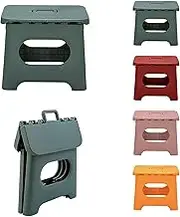 Folding Step Stool, Collapsible Fold up Stepping Stool, Support Foot Stool, Non-Slip High Load-Bearing Stool with Handle, Collapsible Outdoor Stools for Home, Apartment, Dorm, Toilets