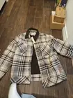 Scotch & Soda Lined Plaid Flannel Mocha Sherpa Jacket ZSFA24VMJ Men MEDIUM