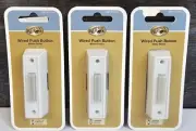 3 Hampton Bay Lighted Wired Push Button White Finish