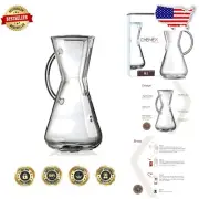 Borosilicate Glass 3-Cup Pour-Over Coffeemaker - Effortless Elegance in Brewing