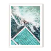 Laps Framed Printed Wall Art - White