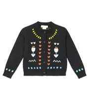 [Stella McCartney Kids] Stella McCartney Kids Embroidered cotton and wool cardigan Y 4 multicoloured