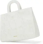 [BESMART] Large Tote Bag for Women, Elegant Lightweight PU Leather Tote Bags with Embroidery Design, Soft Top-Handle Lady Handbags for Work/Business/Shopping/Workout/Daily Use/Travel