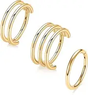 [GAGABODY] Conch Piercing Jewelry 16g Septum Jewelry Conch Hoop Daith Earrings Surgical Steel Clicker Hoop CZ Lip Rings with CZ Helix Rook Cartilage Piercing Jewelry, no gemstone