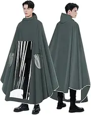 [MICTOY] Men's Outdoor Riding Motorcycle Poncho, Electric Vehicle Raincoat, Full-Body Heavy Rain Waterproof Fishing And Camping Jacket for Women