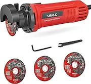 SHALL 3 Inch High-Speed Cut Off Tool, 3.5 Amp Metal Cutter Tool with 3Pcs Multifunctional Cutoff Wheels, 24000RPM Electricl Metal Cutting Tools for Steel, Inox, PVC, Aluminum