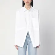 [Balenciaga] Asymmetrical white cotton shirt 36 FR White
