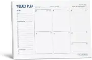 Two Tumbleweeds Weekly Planner Pad - Undated 6X9" Weekly To-Do List Notepad with