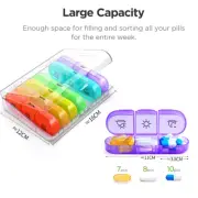 7 Day Pill Box Weekly Medicine Vitamin Holder Container Case Organiser Dispenser