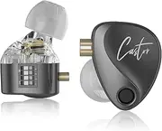 KZ Castor IEM, KZ Harman Edition in Ear Monitors with Dual Dynamic Drivers,IEM Earphones,Tunable Wired Earbuds with 2dd Drivers,Adjusting Switch,Noise-isolating With Detachable IEM Cable(Bass Version)