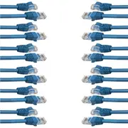 12x Cruxtec 1m CAT6/RJ45 Network Lead Cable LAN Ethernet Internet Router Cord BL