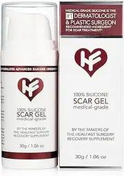 HealFast Physician Formulated Silicone Scar Gel - Advanced Crosspolymer Medical Grade Scar Cream for Face, Body, Surgery, C Section, Burn, Keloids & Hypertrophic Scars by Makers of Surgery Recovery