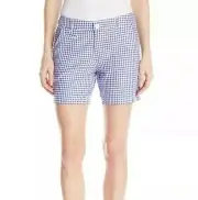 Columbia women's Super Bonehead PFG Shorts -size 6 - Lotus Purple gingham plaid