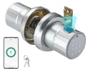 Fingerprint Door Knob with Keypad, Smart Door Knob, Keyless Entry Door Lock, ...