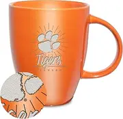 Rico Industries NCAA Washington State Cougars - WSU Sunburst 18oz Laser Engraved Ceramic Lustre Mug