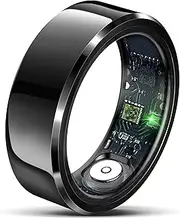 Smart Ring Health Rings Waterproof Heart Rate Monitor Step Calorie Counter Pedometer Distance Sleep Tracker Long Battery Life Sports iOS & Android Smart Rings for Men Women