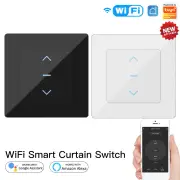 WiFi Smart Curtain Switch Touch Design for Motorized Curtains and Roller Blinds work with Tuya Smart Life App Alexa Goog