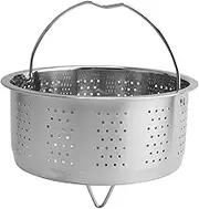 Peakloong Stainless Steel Steamer Basket Rice Cooker Steamer for Instant Cooker with Handle Pressure Cooker Rice Steamer