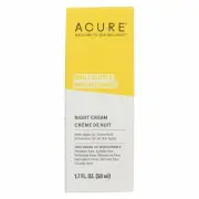 Acure Brightening Night Cream with Argan Oil and Chlorella 1.7 fl oz Pack of 3