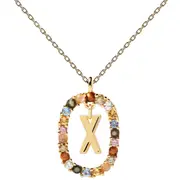 PDPaola Letter 18k Gold Necklace X