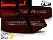Lanternas traseiras for AUDI A6 2008-2011 Sedan Red Smoke BAR LED Dinâmico Turn
