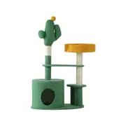 Alopet 96cm Cat Tree Tower Scratching Post Scratcher Green & Yellow