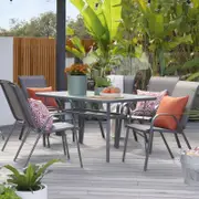 Marquee 7 Piece Steel Sling Back Outdoor Setting