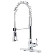 Contemporary 21" Pull-Down Spray Kitchen Sink Faucet Chrome Finish