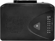 Portable Cassette Player Personal AM/FM Radio with 3.5mm Eeadphone Jack Black One Size