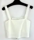 House of Harlow 1960 White Linen Top Built-In Bra Size 6