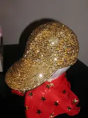 CHILD GOLD SEQUIN BASEBALL HAT KIDS CAP CHILDREN LOVE GLITZ AND SPARKLE!!!