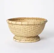 Set of 2 Round Bamboo Handwoven Bowl Basket Natural-Threshold Studio McGee