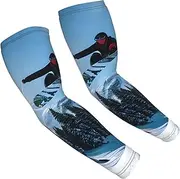 [FSCEV] Snowboarding Sun Protection Arm Sleeves Outdoor Essentials Cooling Compression Golf Hiking Cycling