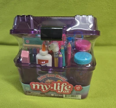 My Life as Color Your World Art Bin Play Set 26pcs. For 18” Doll NEW