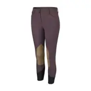 RJ Classics Ladies Gulf Natural Rise Front Zip Knee Patch Breech