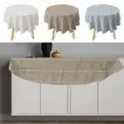 Rustic Stripe Embroidered Tablecloth Elegant Oval Dining Table Cloth yatXn