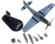 1/72 WWII USAAF P-51B Mustang Fighter Model Alloy Die-Cast Battle Aircraft Miniature Teaching Model for Girls & Boys