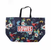 Lowes Reusable Tote Bag with Parrots Print