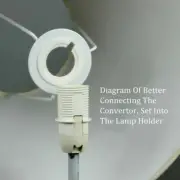 2 PCS of E27 To E14 Lamp Shade Reducer Plate Light Fitting Ring Adapter