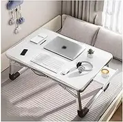 Large Desktop Portable Laptop Bed Desk,Folding Leg Cup Holder Handle Bed Tray Table, Meal Writing Game Bed Tray Desk Write