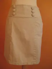 New Ann Taylor Size 4 Light Tan Seamed Cotton Pencil Skirt