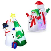 Inflatable Snowman Christmas Tree Outdoor Decoration LED Lights Blow Up Garden