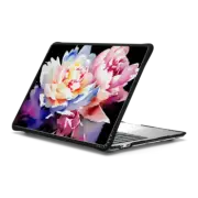MacBook Pro 13-inch (M1 / M2 / Intel) Impact Case Watercolor peony flowers on black - painted petals