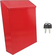 Uonlytech Outdoor Lockable Mailbox with Key Vintage Style Iron Wall Mount Mail Organizer for Home and Office Secure Iron Mail Holder for Outside with Enhanced Security Features