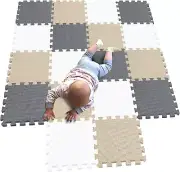 18-Piece Puzzle Play Mats Foam Interlocking Tiles Soft Baby & Kids Floor Playmat