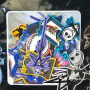 Nightmare Before Christmas Sticker Sack Stickers Flakes Pack Retro Deadstock